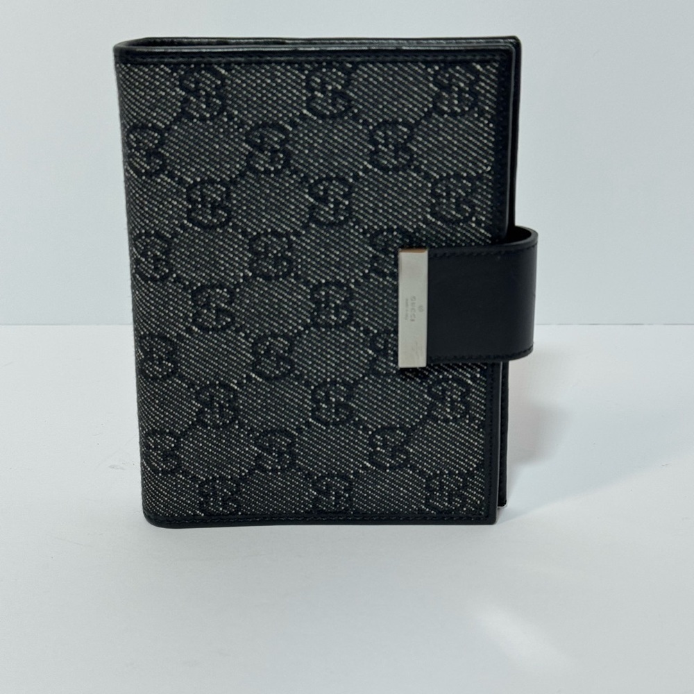 AUTHENTIC Gucci Black Denim Monogram Agenda